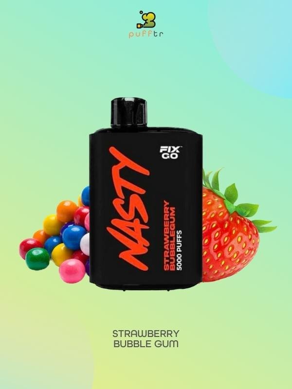 NASTY-FIX-GO-5000-DISPOSABLE-STRAWBERRY-BUBBLE-GUM